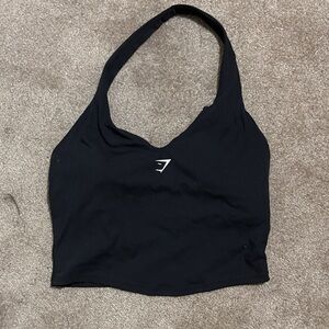 Gymshark Black Halter Neck Cami With Shelf